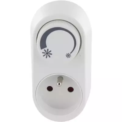 Prise dimmer - CHACON - 54041 - Blanc - 200W - Compatible LED et incan