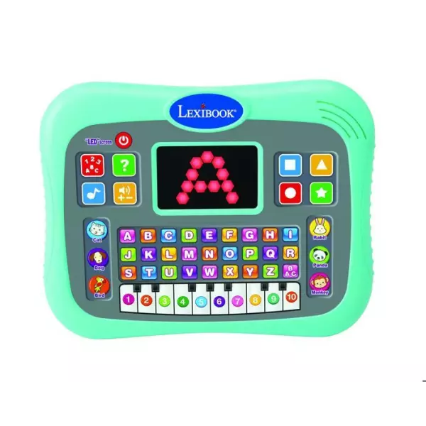 Tablette éducative bilingue parlante ABC avec touches tactiles et écran LED pour illustrer les interactions avec le jeu en ang