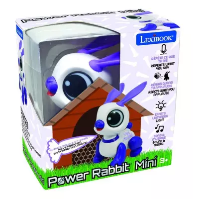 Power Rabbit Mini - Robot lapin avec effets lumineux et sonores, contr