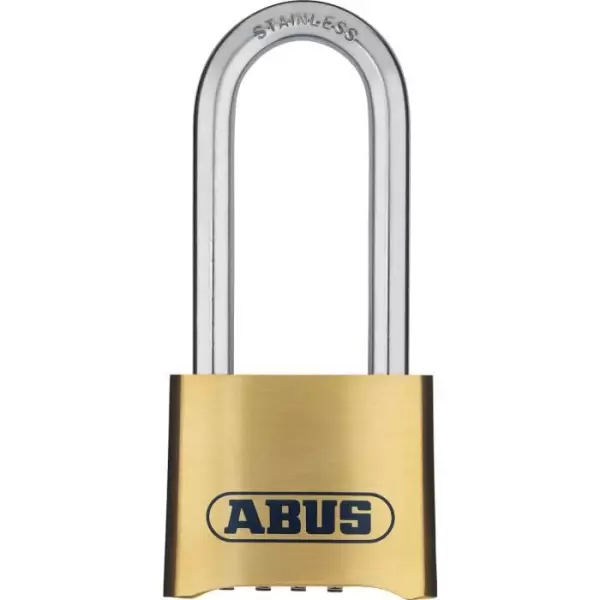 Cadenas a combinaison - ABUS - 180IB/50HB63 B/DFNLI - Corps laiton forgé - Anse inox - Code numérique