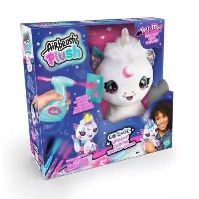 Canal Toys - Airbrush Plush - Peluche Licorne Cosmique a personnaliser