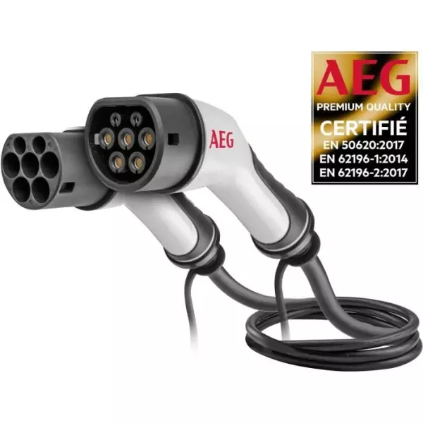 Câble de charge - AEG - 5123 - 16A pour véhicules électriques & hybrides rechargeables - 5m - Triphasé 16A 480V AC