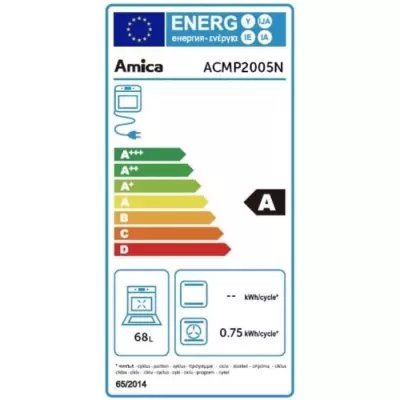 Cuisiniere gaz - AMICA - ACMP2005N - 4 feux - 85,5-90 x 60 x 60 cm - N