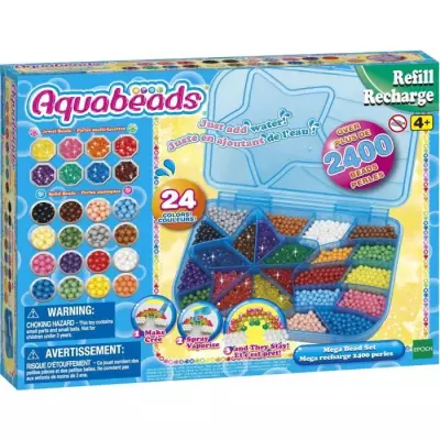 La méga recharge 2400 perles - AQUABEADS - 31502 - 24 couleurs