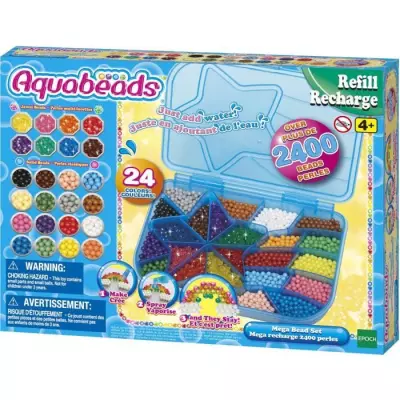 La méga recharge 2400 perles - AQUABEADS - 31502 - 24 couleurs