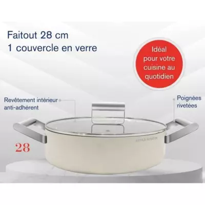 Faitout - ARTHUR MARTIN - AM1102 - 28 cm avec couvercle - Aluminium Fo