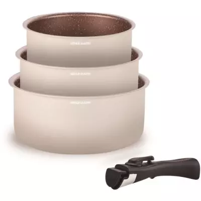 Set de 3 casseroles ARTHUR MARTIN - AM2655 - 16-18-20 cm + 1 poignée