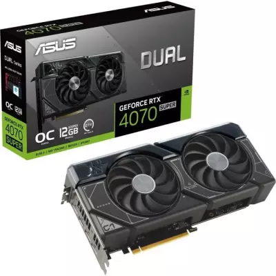 Carte Graphique ASUS DUAL-RTX4070 SUPER-O12G - 12 Go GDDR6X - PCI Expr