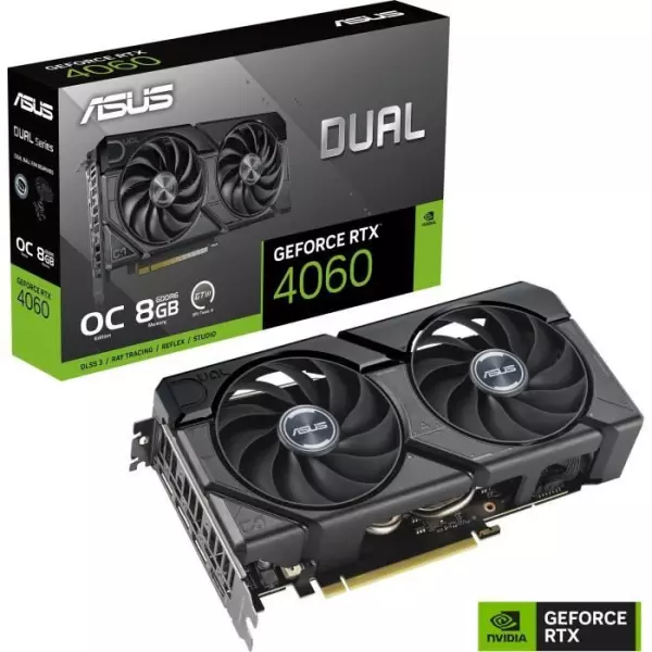 Carte Graphique - ASUS - Dual -RTX4060-O8G-EVO NVIDIA GeForce RTX 4060 8 Go GDDR6