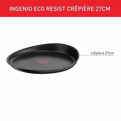 TEFAL Ingenio Eco Resist Poele a crepe 27 cm, Induction, Empilable, Fo