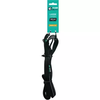 Laisse pour chien - CANI GEAR - 120 cm - Noir