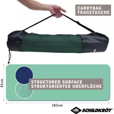 Tapis de yoga - FITNESS - SCHILDKRÖT - 180 x 61 cm - 4 mm - Sac inclu