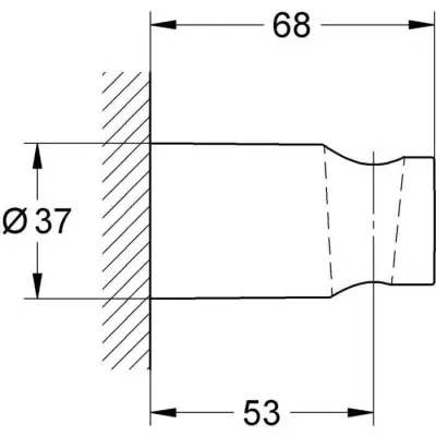 Support de douche mural - GROHE - Vitalio Universal - Non ajustable -