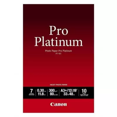 Papier photo CANON PT-101 Pro platinum 300g A3+ - 10 feuilles