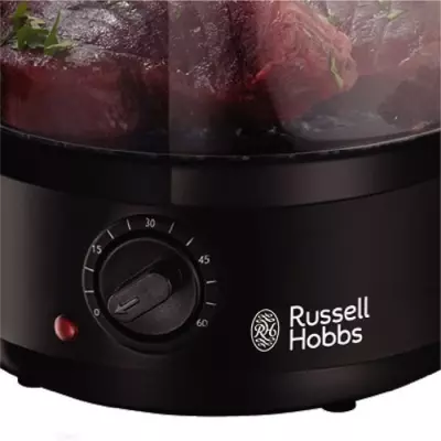 Cuiseur vapeur - RUSSELL HOBBS - Matte Black - 400 W - 7 L - 3 paniers