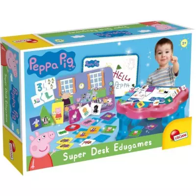 Bureau d'activités Peppa Pig Super Desk - LISCIANI GIOCHI - 10 jeux