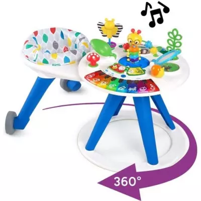 BABY EINSTEIN Table d'activités 4 en 1 - Around We Go, Pivotant a 360