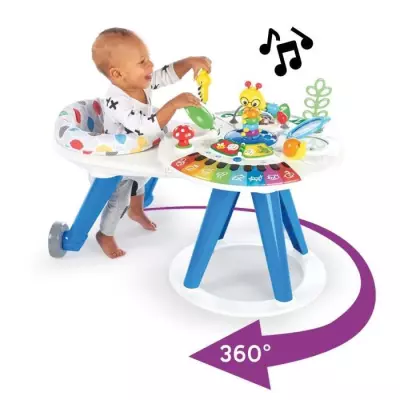 BABY EINSTEIN Table d'activités 4 en 1 - Around We Go, Pivotant a 360