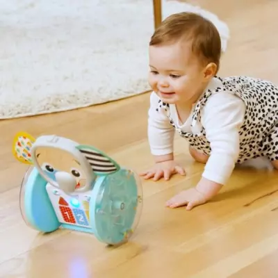 BABY EINSTEIN Jouet a roulettes Petit Eléphant, Musique et Lumieres,