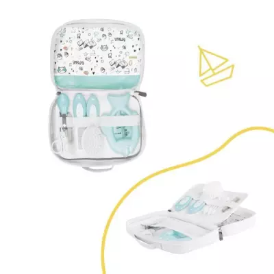 BADABULLE Trousse de soin PLOUF, 7 accessoires pour bébé