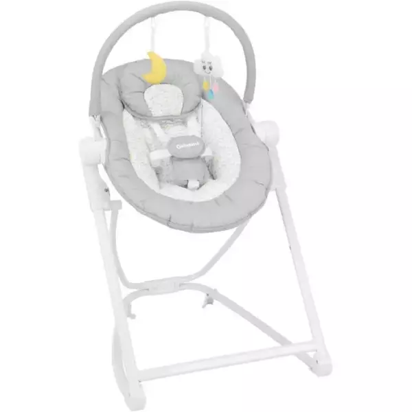 Badabulle Transat en hauteur Compact'Up, Pliage Ultra Compact, Confortable, Multipositions, Des la naissance, Candy