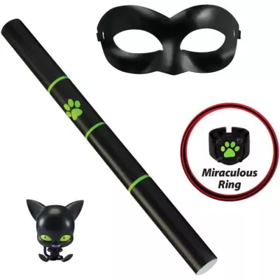 BANDAI - Miraculous Set de transformation - Chat Noir - Accessoire Mag