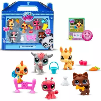 BANDAI - Littlest Pet Shop - Collector Set Theme de la ferme - 5 anima