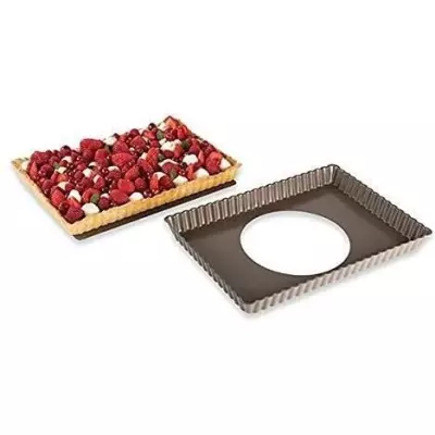 Moule tarte rectangulaire 31x21x3 cm fond amovible SUCRE & GOURMANDISE