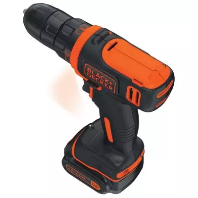 Visseuse sans-fil BLACK+DECKER BDCDD12KB-QW 12V avec 2 batteries 1,5 A