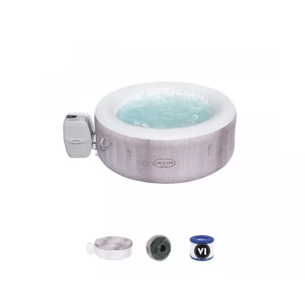 BESTWAY Spa gonflable Lay-Z-Spa Cancun Airjet™ rond 2 a 4 personnes, 180 x 66 cm, 120 jets d'air