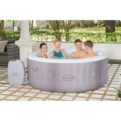 BESTWAY Spa gonflable Lay-Z-Spa Cancun Airjet™ rond 2 a 4 personnes,