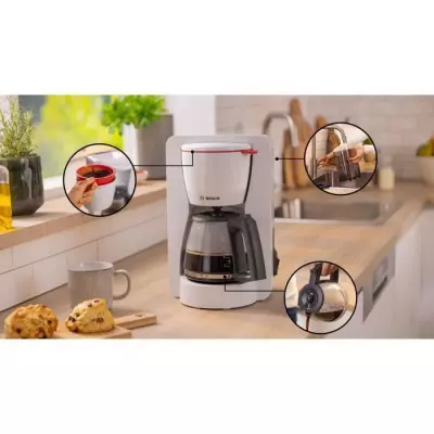 Cafetiere Filtre - BOSCH - TKA2M111 MyMoment - Blanche - Capacité 1,2