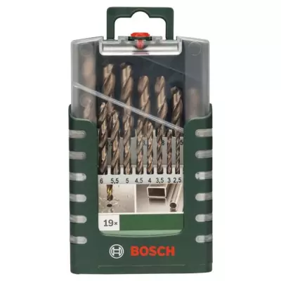 Set de 19 Forets a métaux rectifiés HSS-Cobalt - BOSCH - Foret - Gri