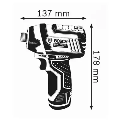 Visseuse a chocs BOSCH GDR 12V-105 sans chargeur ni batterie - Compact