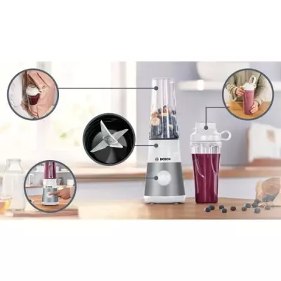 Mini Blender BOSCH VitaPower Serie 2 MMB2111T - Bol mixeur 0,8 L - 4 l