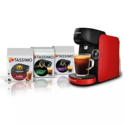 Machine a café + 3 packs T-discs - BOSCH - TASSIMO FINESSE TAS163E -