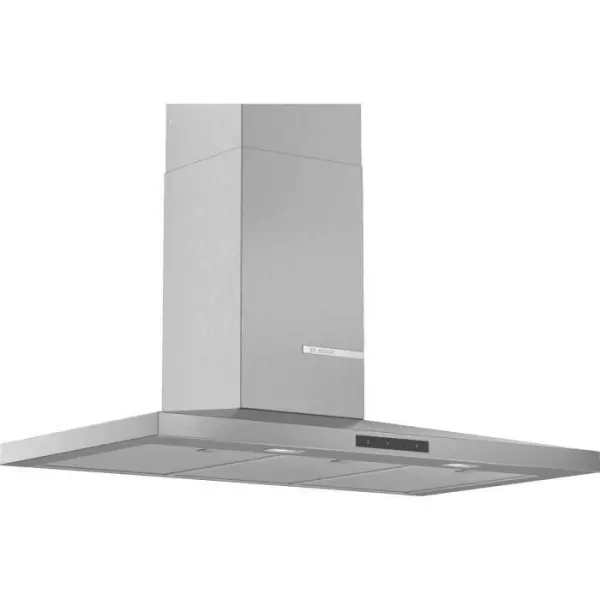 Hotte murale BOSCH DWQ96DM50 - L 90 cm - Evacuation / Recyclage - 610 m3 air / h - 70 dB max en intensif - 4 vitesses - Inox