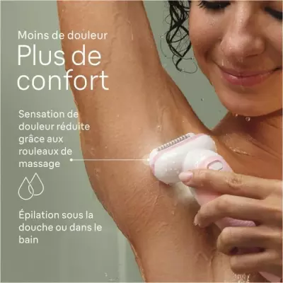 Épilateur électrique - BRAUN - Silk-épil 9 - Épilation facile - Pe