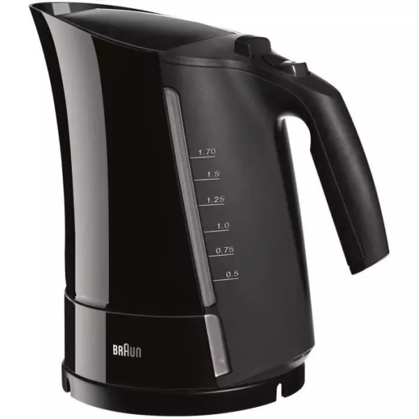 Bouilloire BRAUN WK300 - 1,7L - Noir - Chauffe ultra-rapide 45s - Filtre anti-calcaire amovible