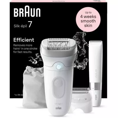 Épilateur électrique - BRAUN - Silk-épil 7 - Épilation Facile - Pe