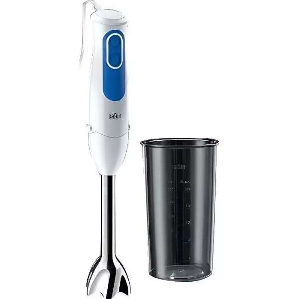 BRAUN MQ3000WH Mixeur plongeant Smoothie Plus - Blanc et Bleu