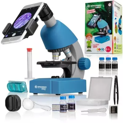 Microscope 40x-640x - BRESSER JUNIOR - Éclairage LED - kit d'expérim