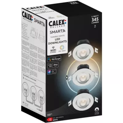 Spots encastrables LED - CALEX - SMART DOWNLIGHT - 5 W - 400 ml - 6500