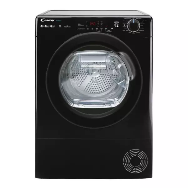 Seche-linge pompe a chaleur CANDY CSEH10A2DBEBX-47 Smart - 10 kg - Bac EasyCase - Classe A++ - Connecté - Noir