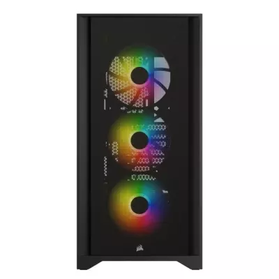 CORSAIR Boîtier PC iCUE 4000X RGB - Moyen Tour - Verre trempé - Noir