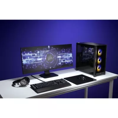 CORSAIR Boîtier PC iCUE 4000X RGB - Moyen Tour - Verre trempé - Noir