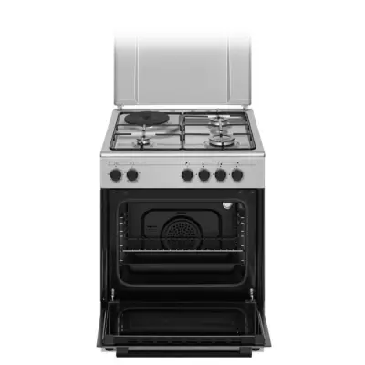 Cuisiniere mixte CONTINENTAL EDISON CECM60FCS - 3 feux gaz + 1 électr