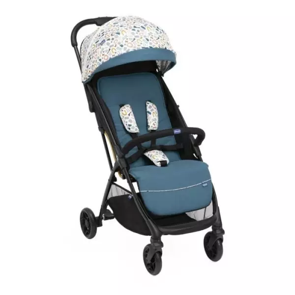 CHICCO Poussette Glee Joyful Teal - 4 roues - Bleu