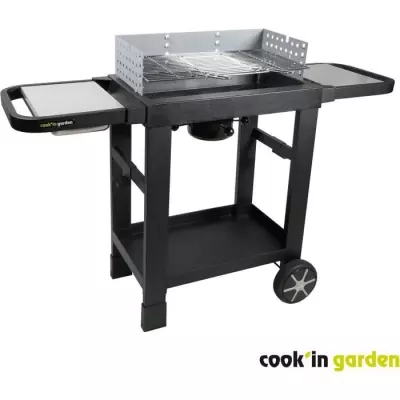 Barbecue au charbon de bois - COOK'IN GARDEN - EASY 60 - Noir