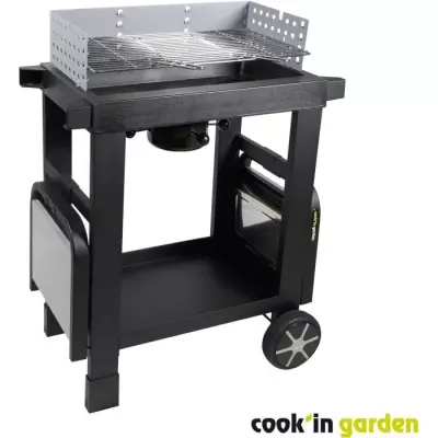 Barbecue au charbon de bois - COOK'IN GARDEN - EASY 60 - Noir